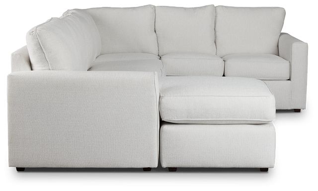 Avalon White Fabric Left Chaise Sectional