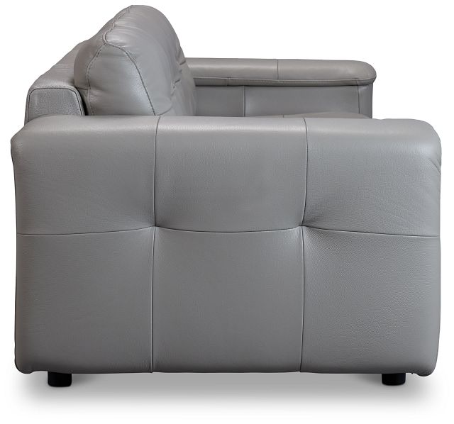 Rowan Gray Leather Sofa