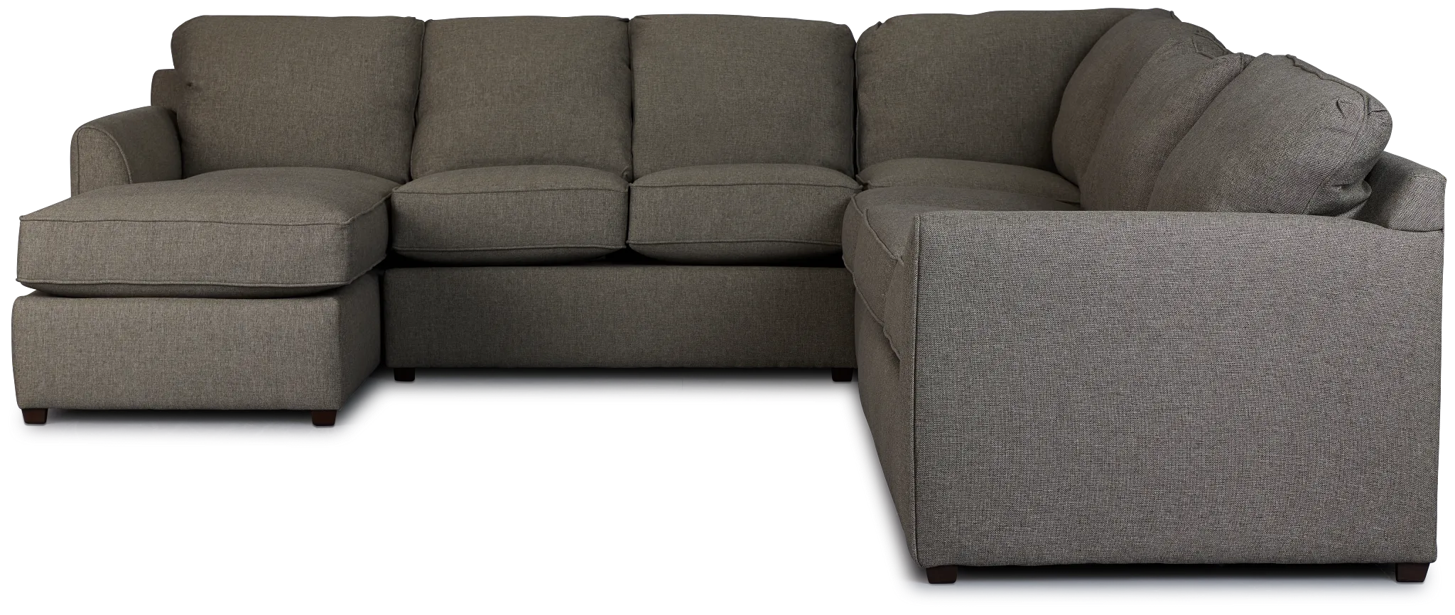 Asheville Brown Fabric Left Chaise Innerspring Sleeper Sectional