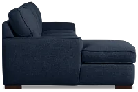 Sinclair Dark Blue Fabric Medium Left Chaise Sectional