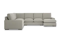 Edgewater Elite Gray Large Right Chaise Sectional