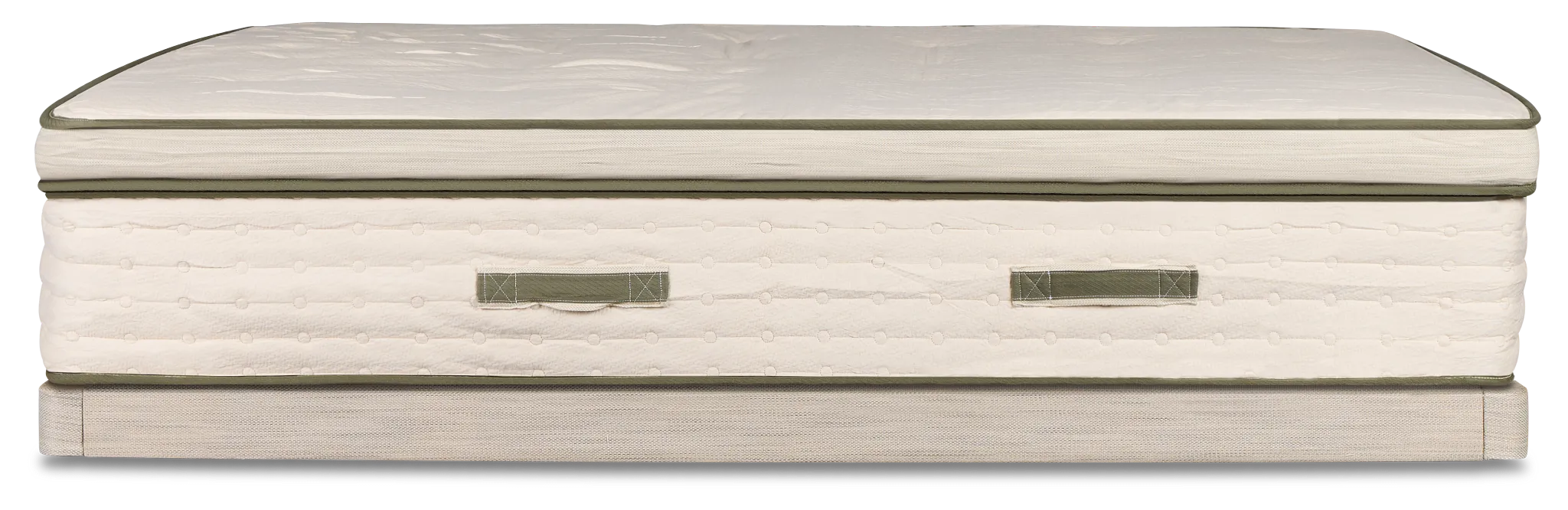 Avocado Green Plush Low-profile Mattress Set