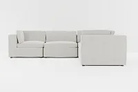 Destin Maguire Ivory Fabric 5-piece Modular Sectional