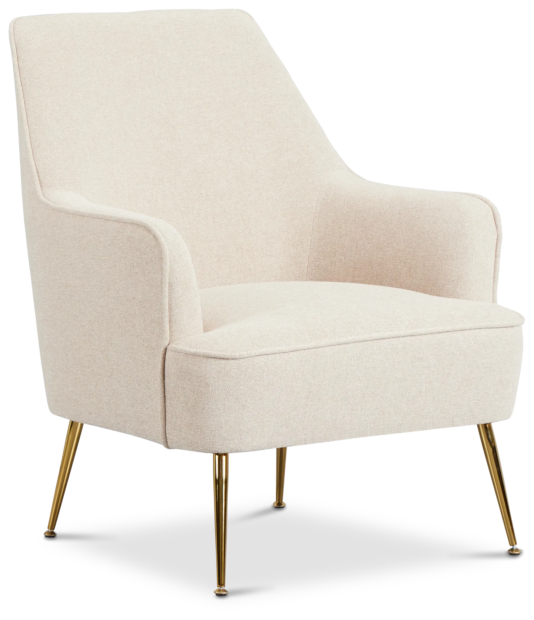 Lina Beige Fabric Accent Chair