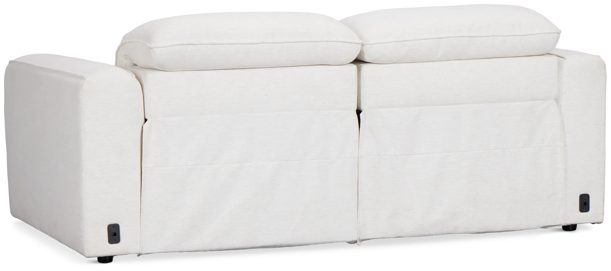 Ryland White Fabric Power Reclining Sofa