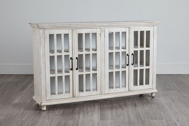 Lucas White Wood Four-door Cabinet