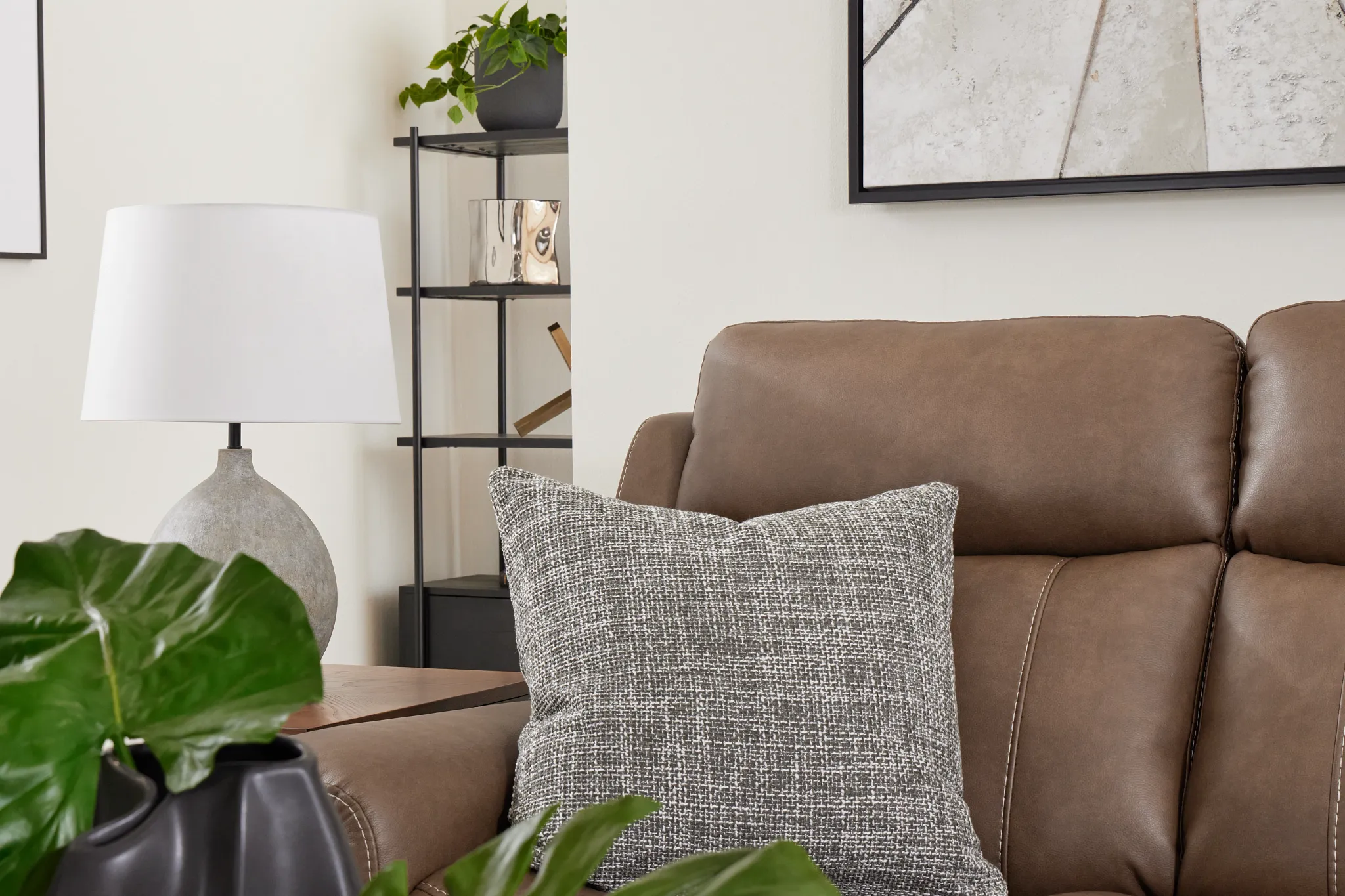 Sutt Gray 22" Accent Pillow