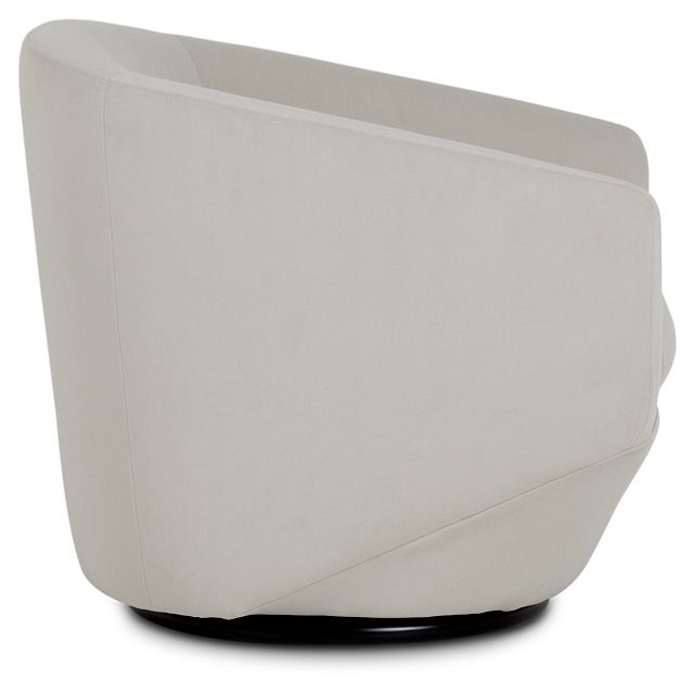Darian Pewter Velvet Swivel Accent Chair