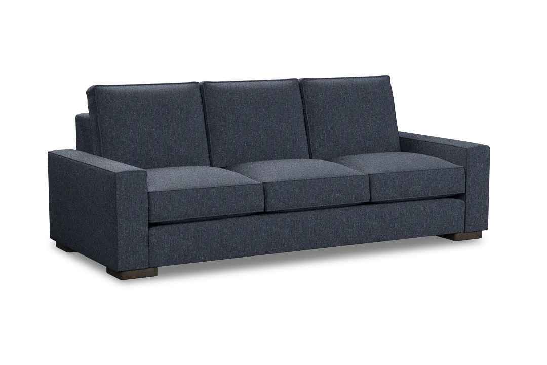 Edgewater Maguire Blue 96" Sofa W/ 3 Cushions