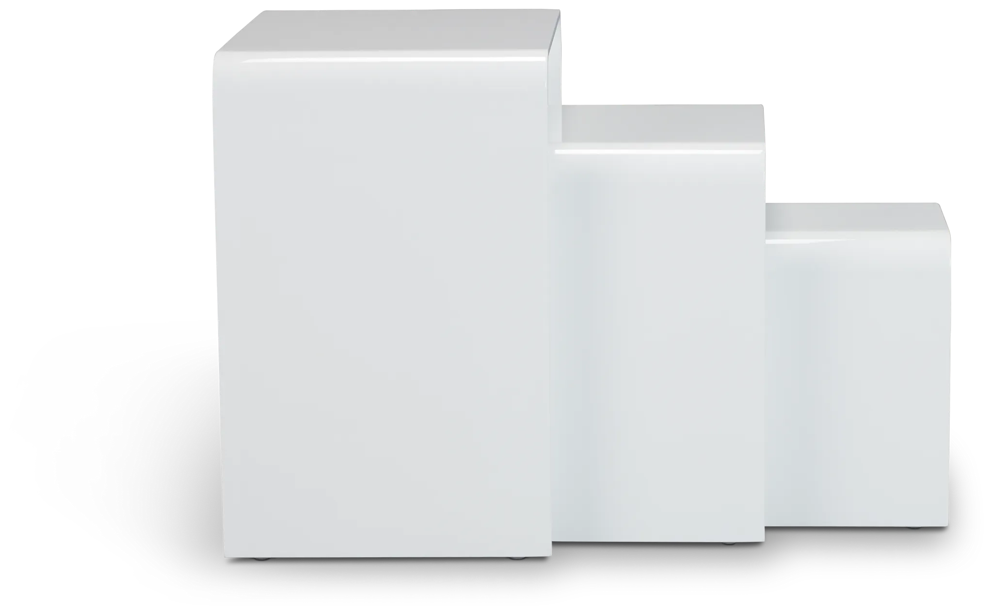 Zayden White Set Of 3 Nesting End Table