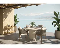 Ukiah Light Gray Cushioned Arm Chair