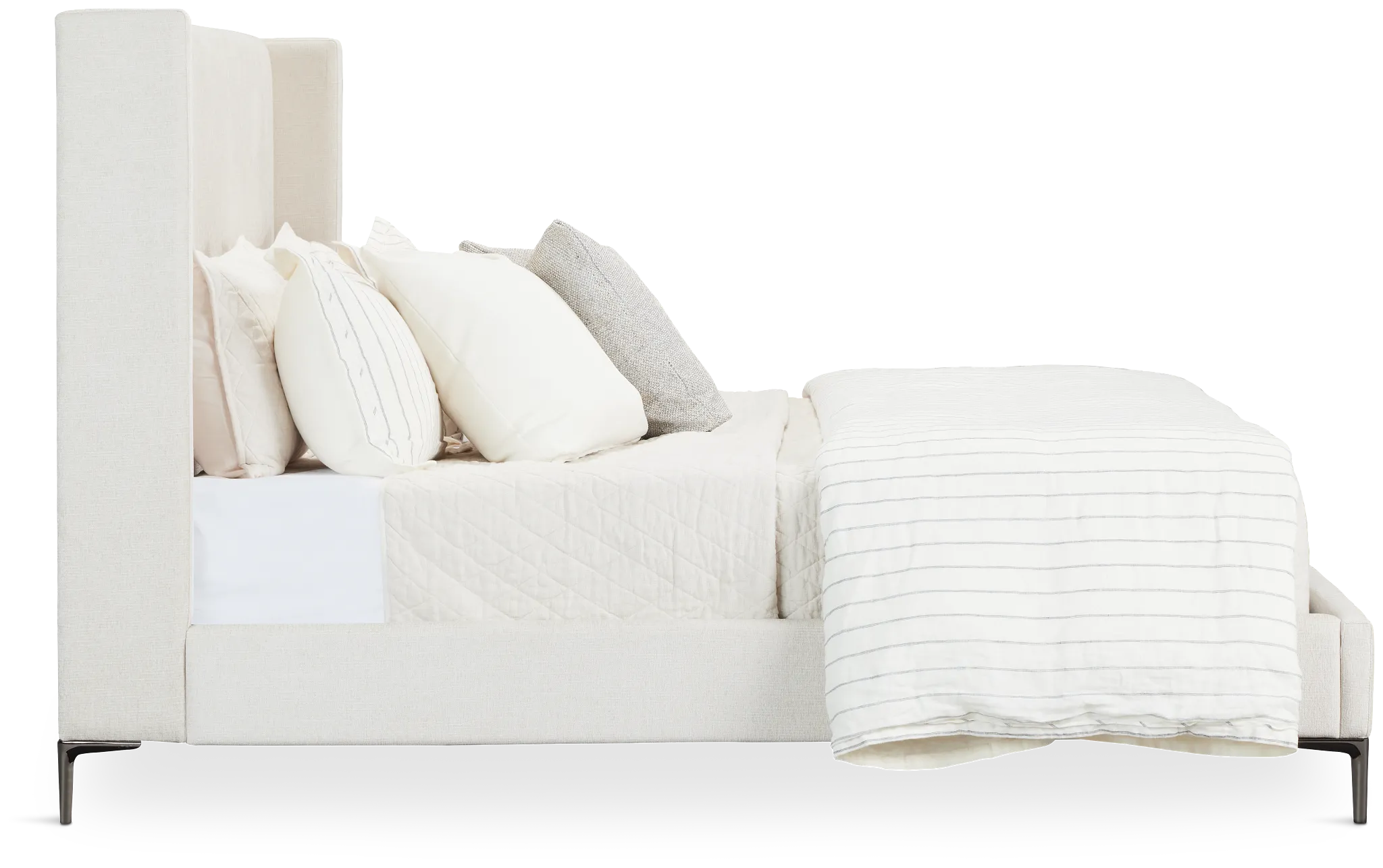 Kent Light Beige Uph Panel Bed