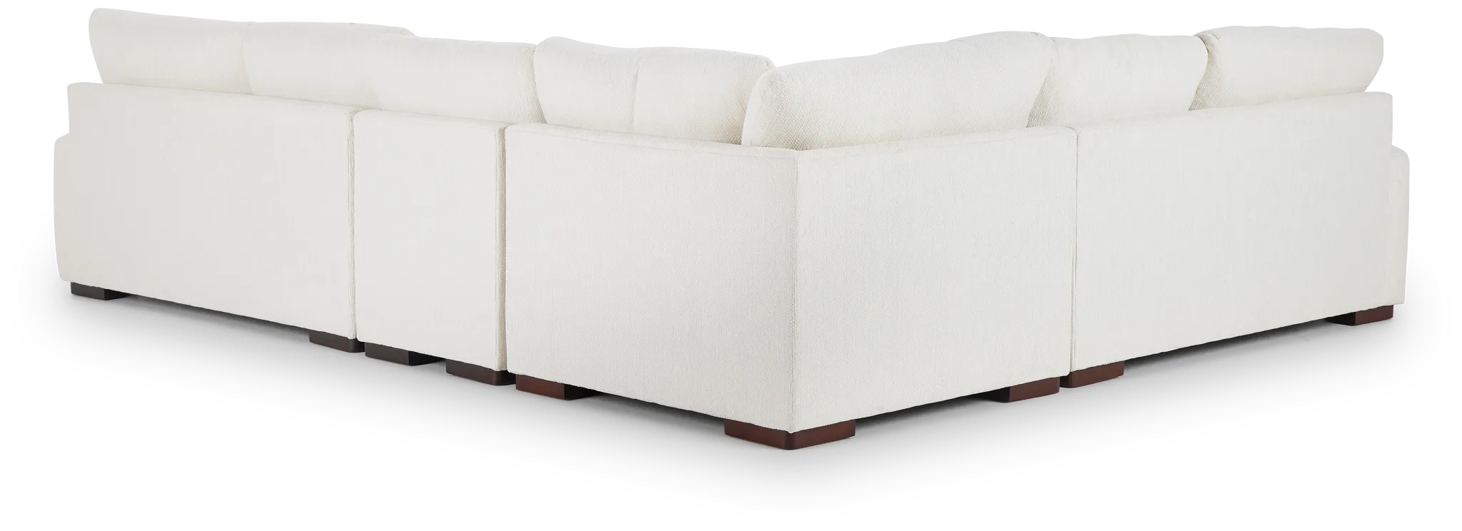 Alpha White Fabric Medium Two-arm Sectional