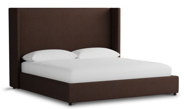 Captiva Elite Dark Brown 60" Upholstered Shelter Bed