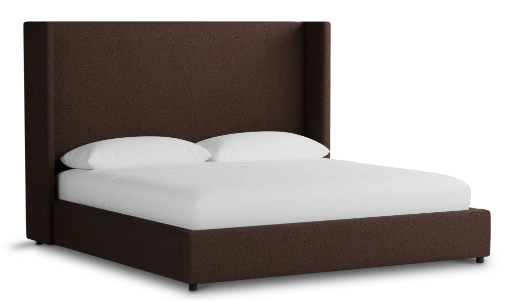 Captiva Elite Dark Brown 60" Upholstered Shelter Bed