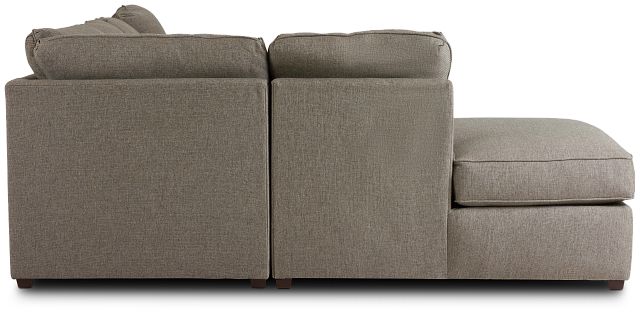 Asheville Brown Fabric Small Left Bumper Sectional
