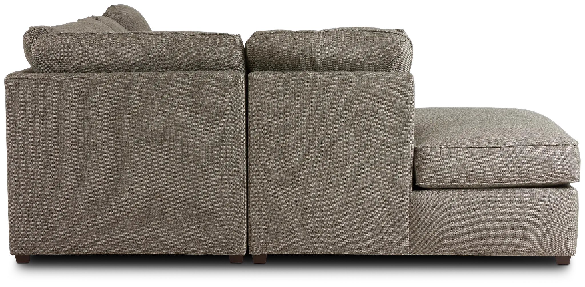 Asheville Brown Fabric Small Left Bumper Sectional Asheville Brown Fabric Small Left Bumper Sectional