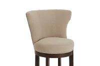 Cayden Taupe Fabric 30" Swivel Barstool