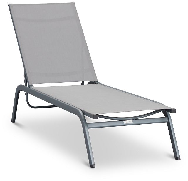Riviera Gray Sling Chaise