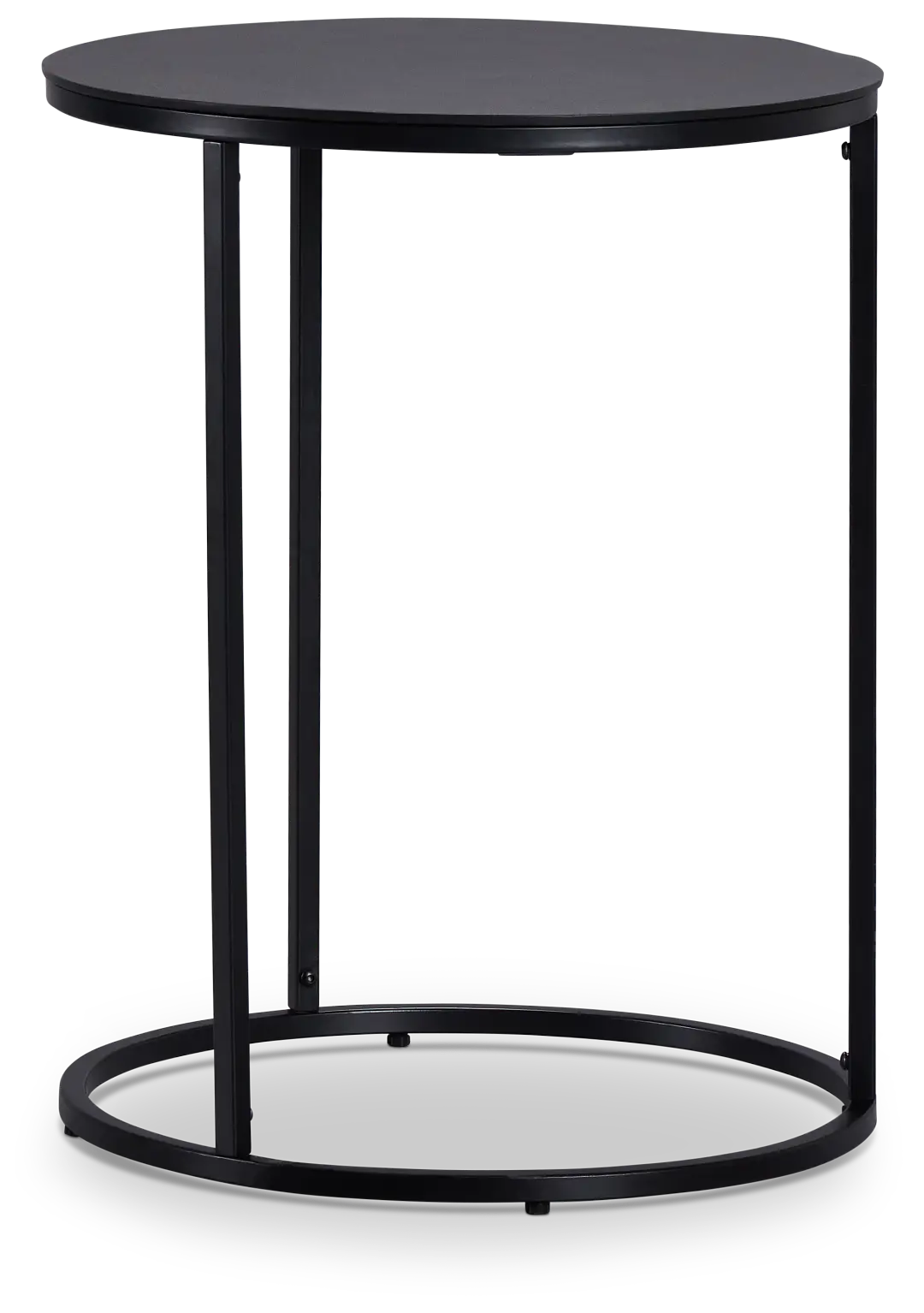 Doren Black Round End Table Doren Black Round End Table