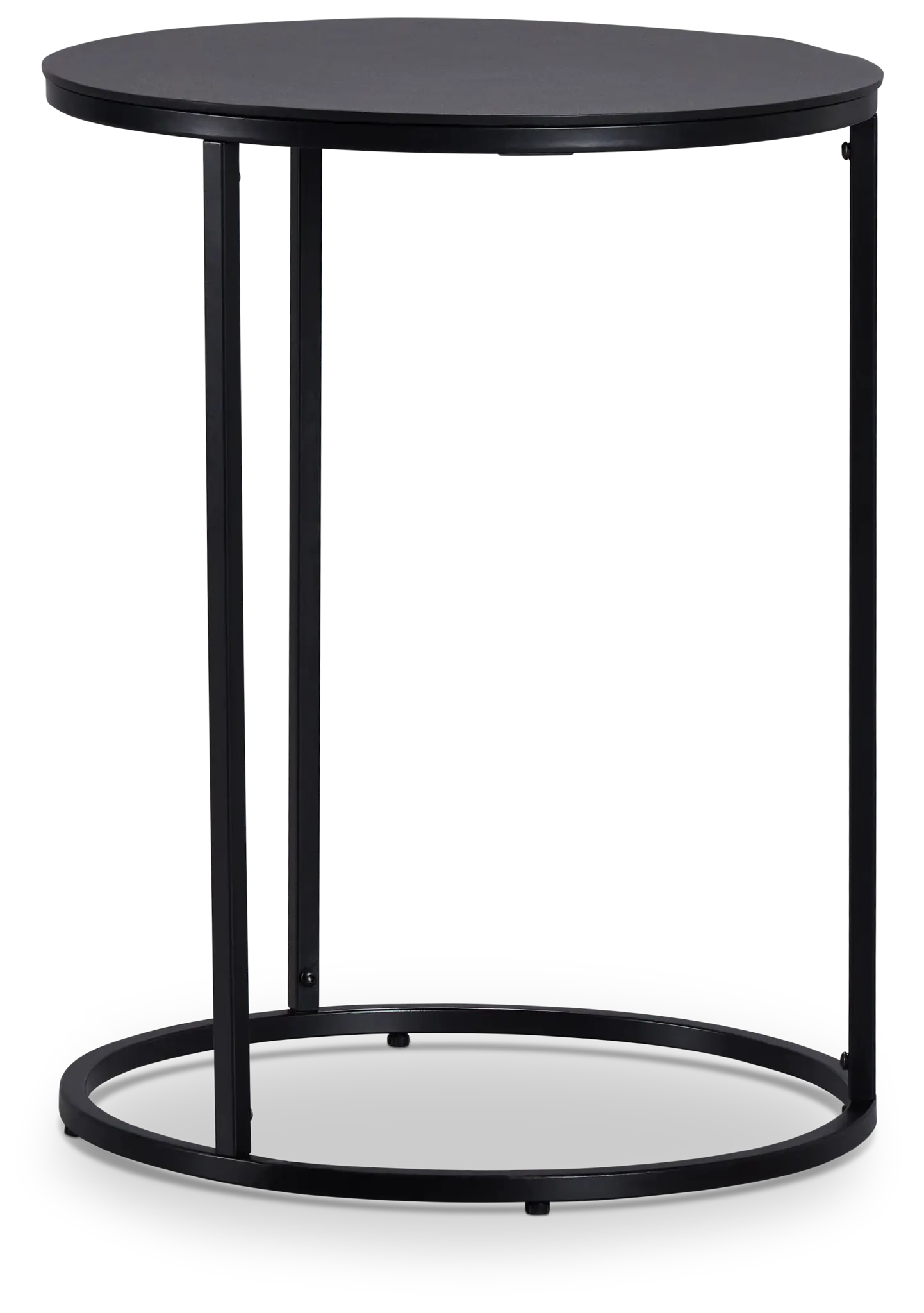 Doren Black Round End Table Doren Black Round End Table