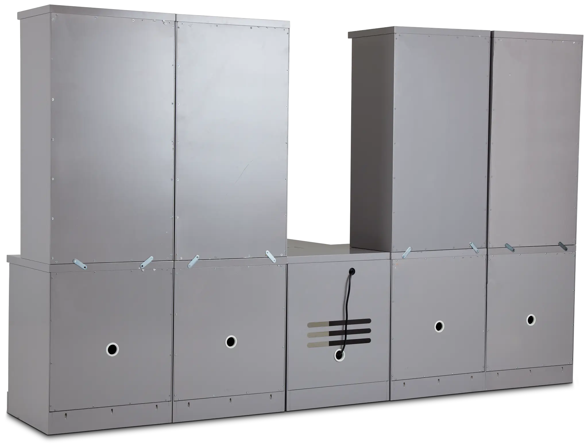 Newport Gray Large Peninsula Door Wall Desk Newport Gray Large Peninsula Door Wall Desk