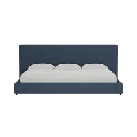 Grayton Maguire Blue 54" Upholstered Platform Bed