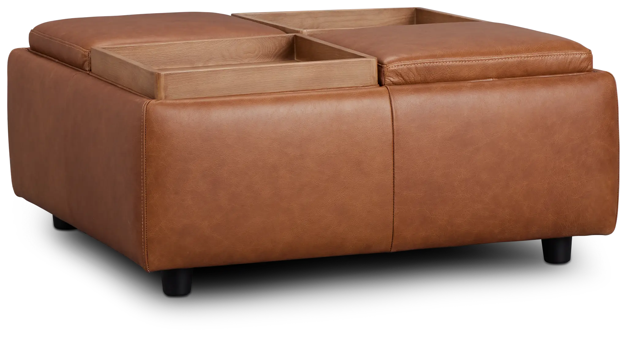 Yvonne Brown Leather Storage Accent Ottoman Yvonne Brown Leather Storage Accent Ottoman