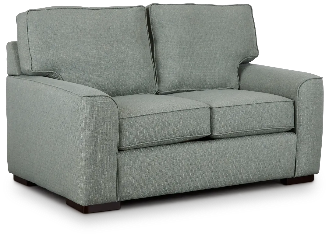 Austin Green Fabric Loveseat