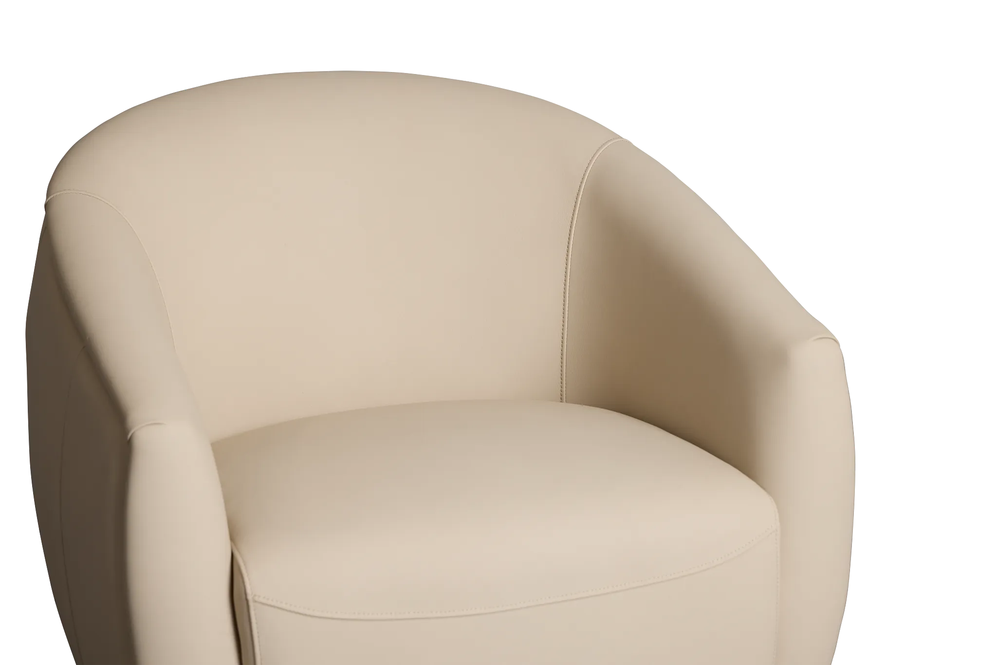 Kellan Ivory Leather Swivel Chair