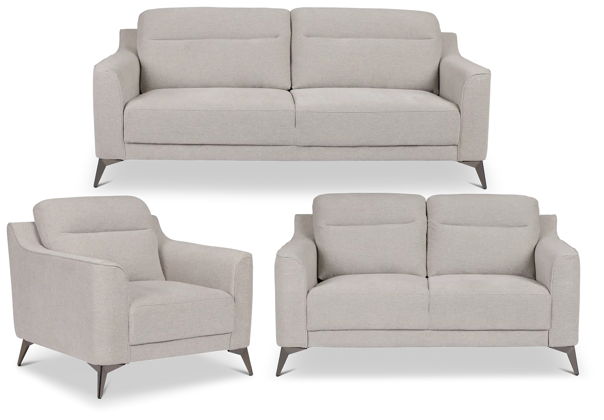 Talia Gray Fabric Living Room Talia Gray Fabric Living Room