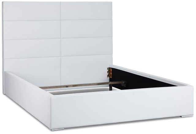 Doral White Uph Platform Bed