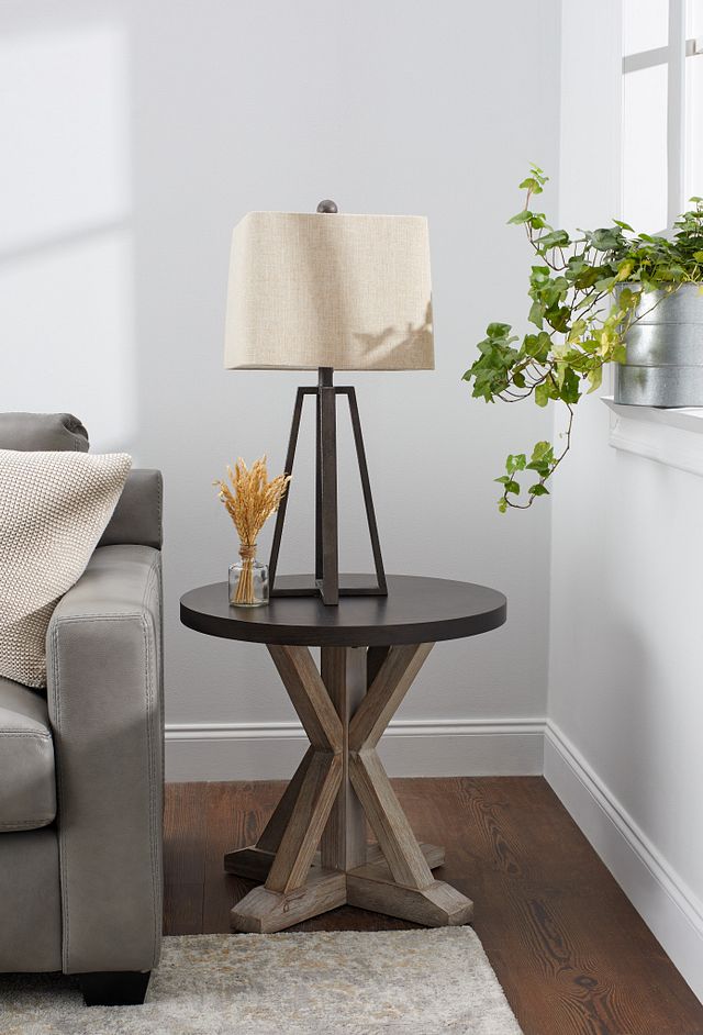 Jefferson Two-tone Round End Table (3)