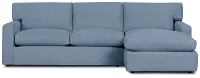 Hudson Blue Fabric Right Chaise Sectional