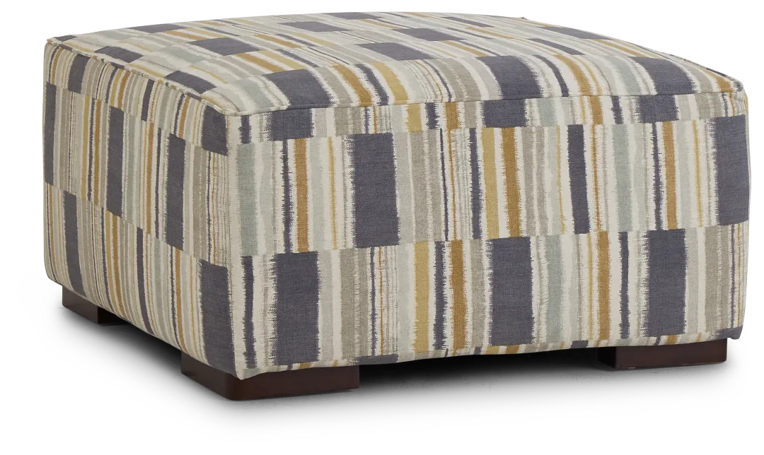 Seydou Yellow Fabric Cocktail Ottoman