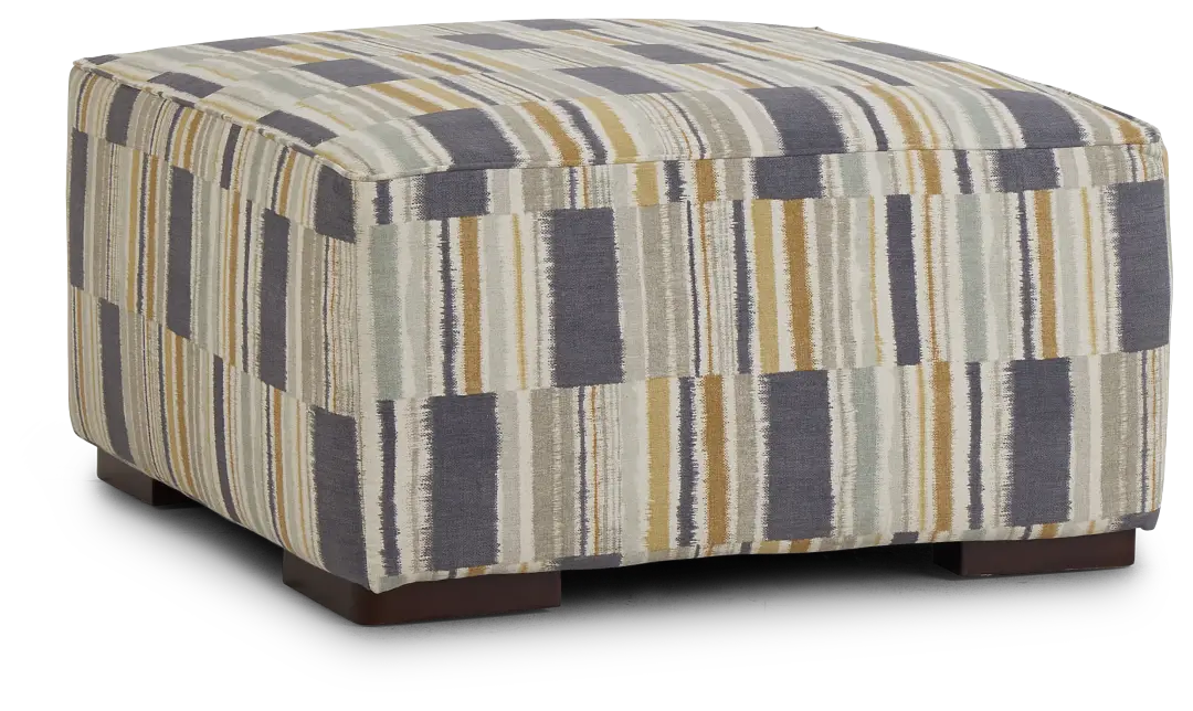 Seydou Yellow Fabric Cocktail Ottoman Seydou Yellow Fabric Cocktail Ottoman