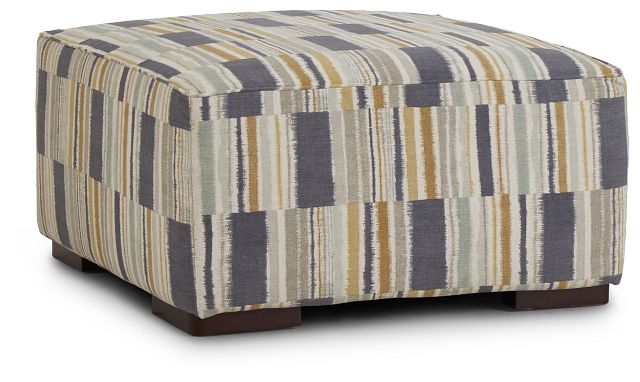 Seydou Yellow Fabric Cocktail Ottoman