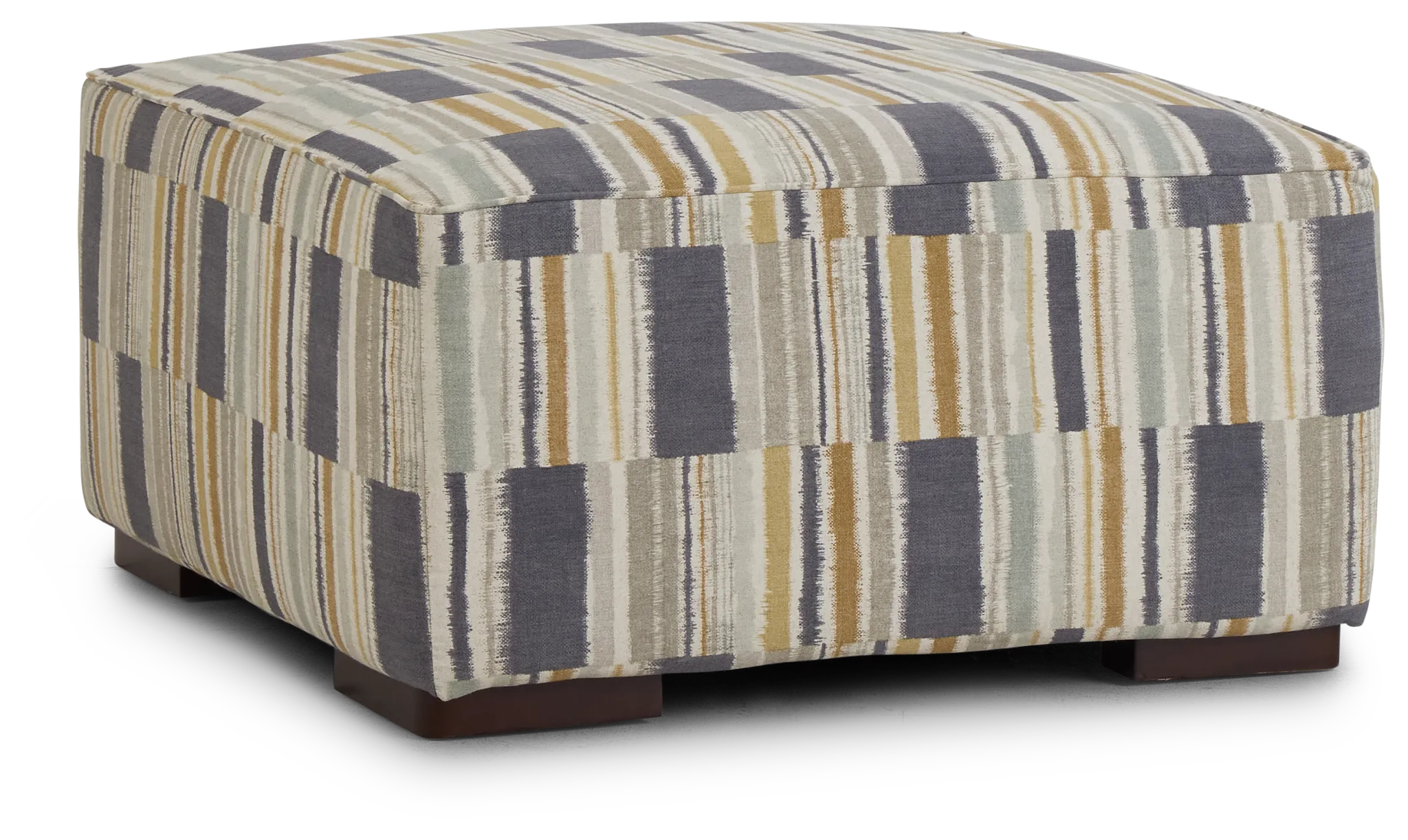 Seydou Yellow Fabric Cocktail Ottoman