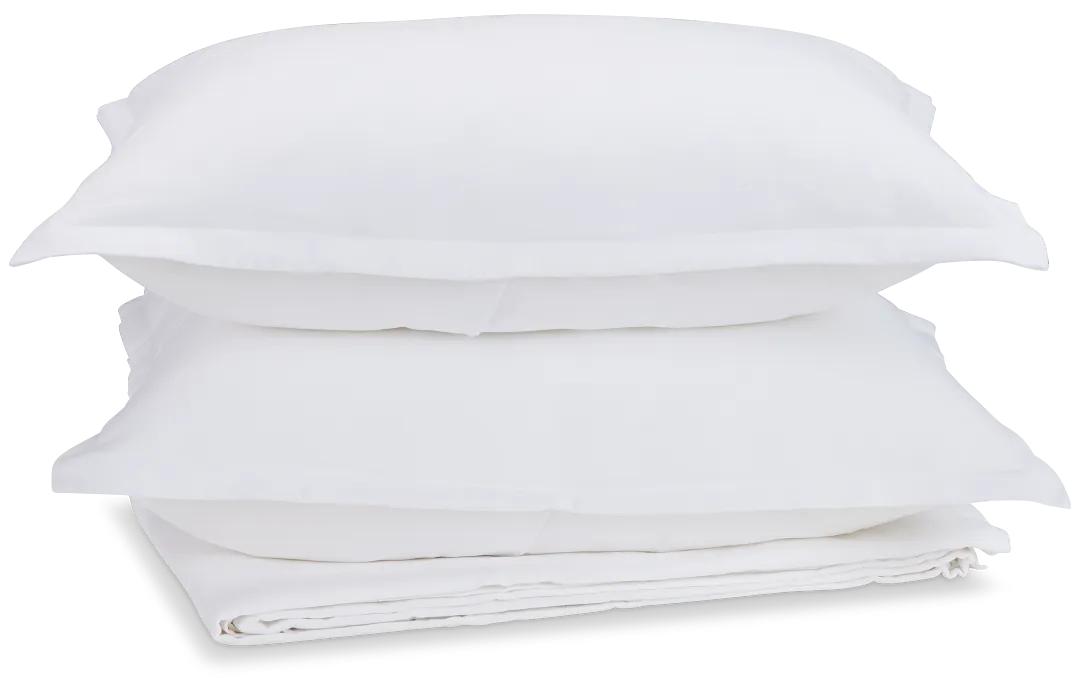 Arcadi White 3-piece Duvet Set