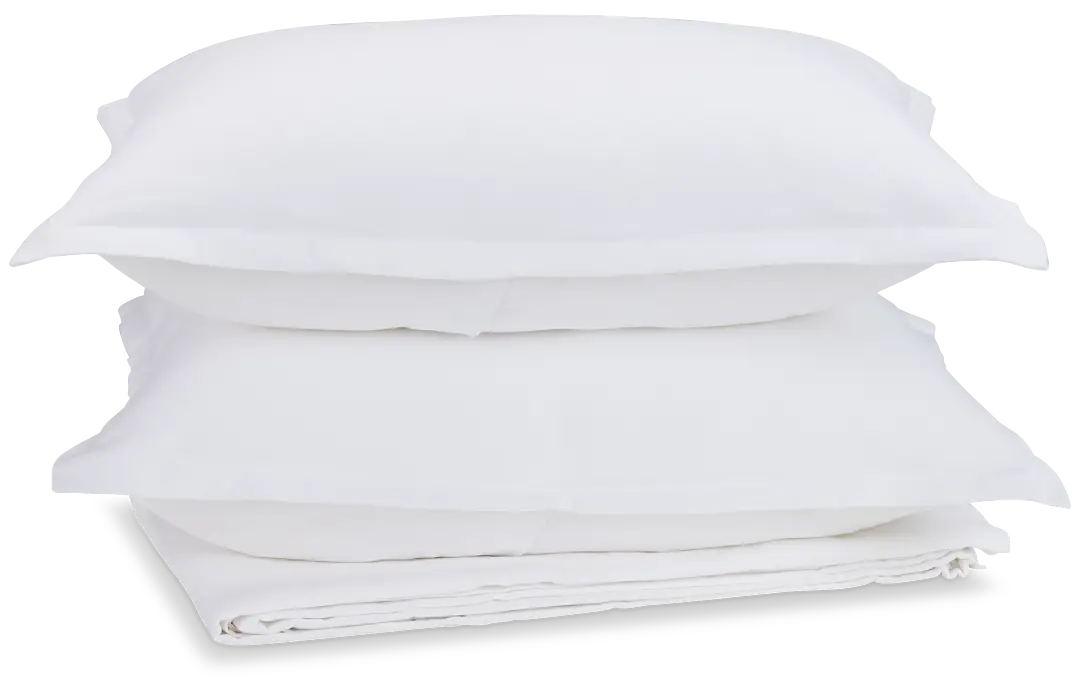 Arcadi White 3-piece Duvet Set Arcadi White 3-piece Duvet Set