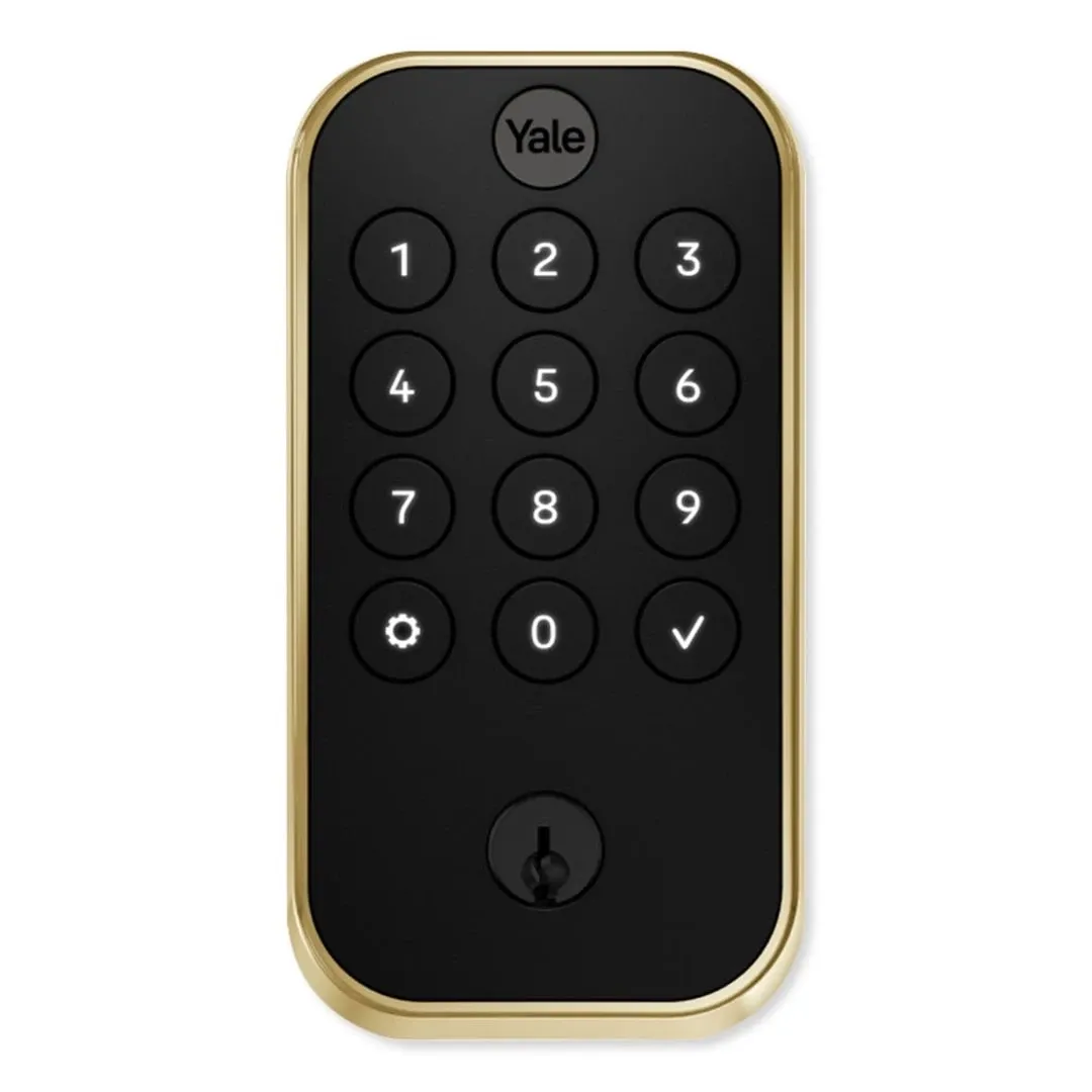 Yale Pro 2 Z-wave Brass Keypad Door Lock