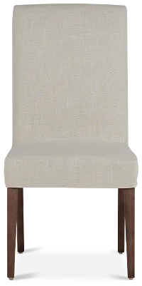 Harbor Light Beige Short Slipcover Chair With Medium-tone Leg