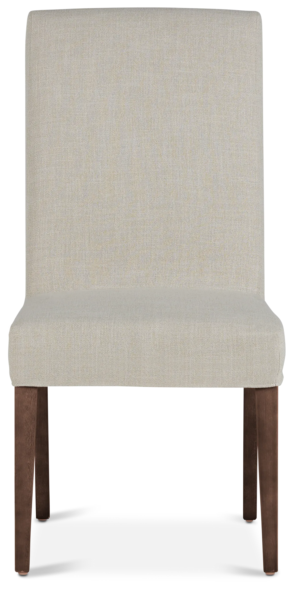 Harbor Light Beige Short Slipcover Chair With Medium-tone Leg