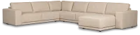 Kellan Ivory Leather Medium Right Chaise Sectional