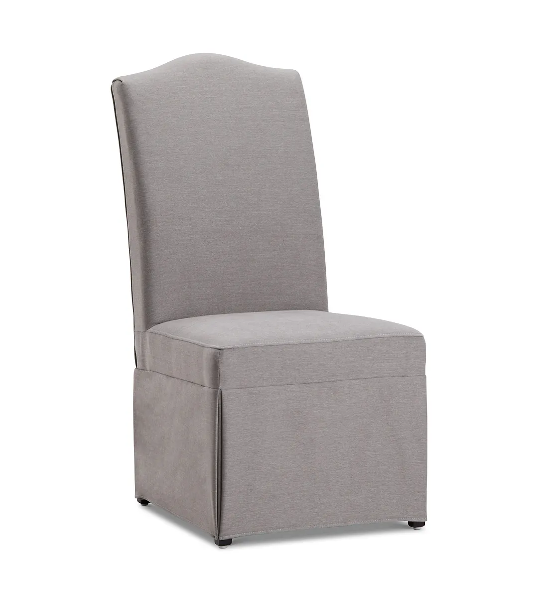 Roman Light Gray Skirted Side Chair