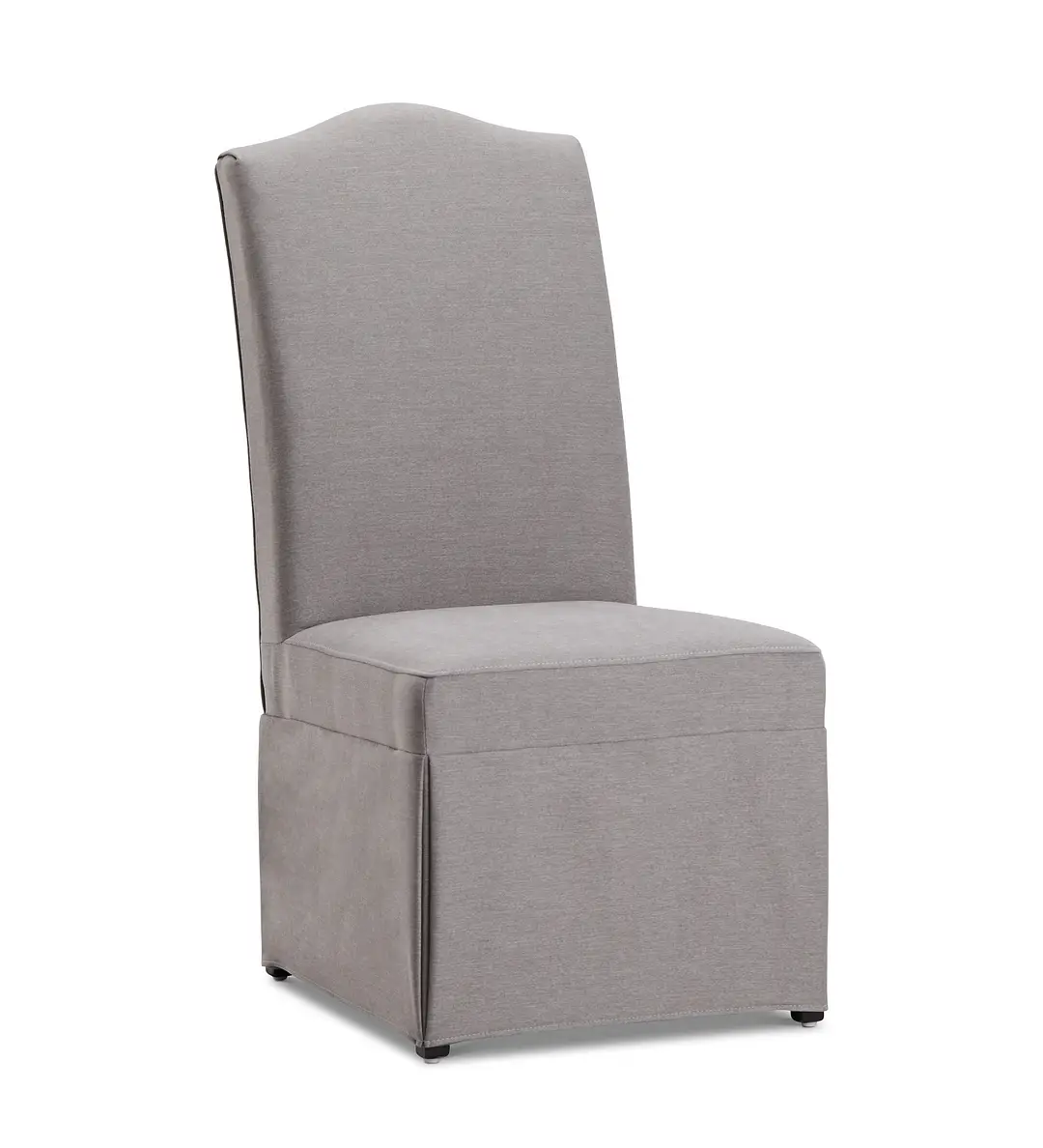 Roman Light Gray Skirted Side Chair Roman Light Gray Skirted Side Chair
