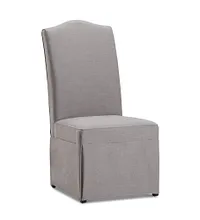 Roman Light Gray Skirted Side Chair