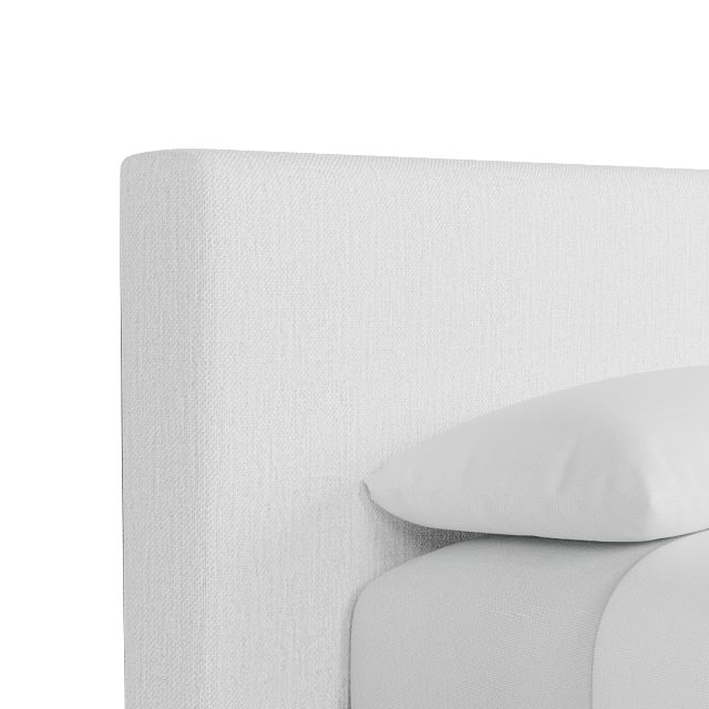 Grayton Revenue White 44" Upholstered Platform Bed