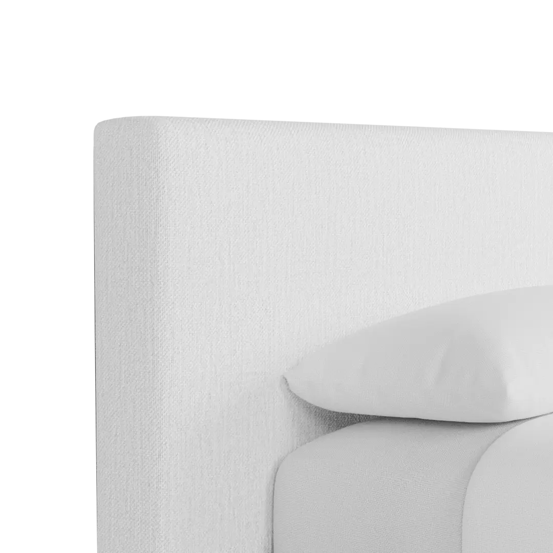 Grayton Revenue White 44" Upholstered Platform Bed Grayton Revenue White 44" Upholstered Platform Bed