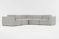 Destin Maguire Gray Fabric 5-piece Modular Sectional
